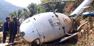 खोटाङमा एयर डाइनेस्टीको हेलिकप्टर दुर्घटना, एक जना सामान्य घाइते